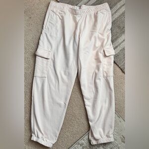 Reebok 100% cotton XL Womens Jogger Lounge Sweatpants Light Pink